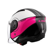 Ls2 Aırflow 2 Cover Gökkuşağı Vizör Kask Beyaz Pembe