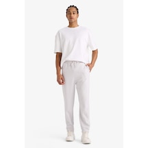 Defacto NBA Brooklyn Nets Standart Fit Cepli Düz Paça Skuba Dalgıç Kumaş Jogger C8924AX24AU Gri