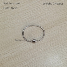 Ai Jin Cheng Unisex Paslanmaz Çelik Yılan Kemik Zincir Bilezik - Dıy Moda Takı Chına4 - Renk Süreci 4 - Renk Süreci