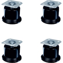 Bekleme Ayak Tablalı - 50mm - Siyah Hks280 - 4 Adet Tdrtr