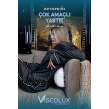 Çok Amaçlı Ortopedik Visco Yastık - Horlama Yastığı Hamile Yastığı Pembe 42x18x9, Pembe Genel