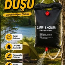 20 Litre Solar Isıtmalı Taşınabilir Kamp Duşu Pvc Su Torbası Çok Renkli