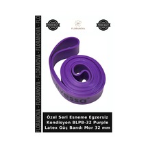 Özel Seri Esneme Egzersiz Kondisyon Blpb-32 Purple Latex Güç Bandı Mor 32 Mm