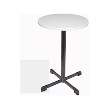 Bistro Masa Halley - Werzalit, Wermodin Ve Allzalit Tabla 70 Cm Çap - Beyaz Çok Renkli