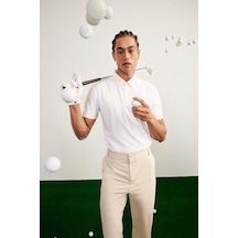 DeFactoFit Esnek Kumaş Standart Fit Polo Yaka Sporcu Kısa Kollu Tişört D9244AX25SPWT34