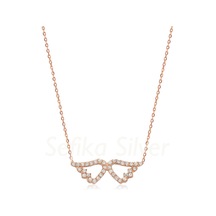 Kuyumcudukkani Beyaz Taşlı "kanat" Figürlü Kolye-20649-r-w Rose Gold