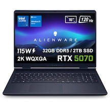 Dell Alienware 16 Aurora Intel Core 9-270h Geforce Rtx 5070 8gb 115w 32gb Ddr5 2tb Ssd 16 İnç 2k Wqxga 120hz Wva W11 Home Gaming Laptop Ac16250-c932157wv1