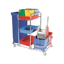 Safell Brandalı Krom Kat Temizlik Arabası  Sf3101