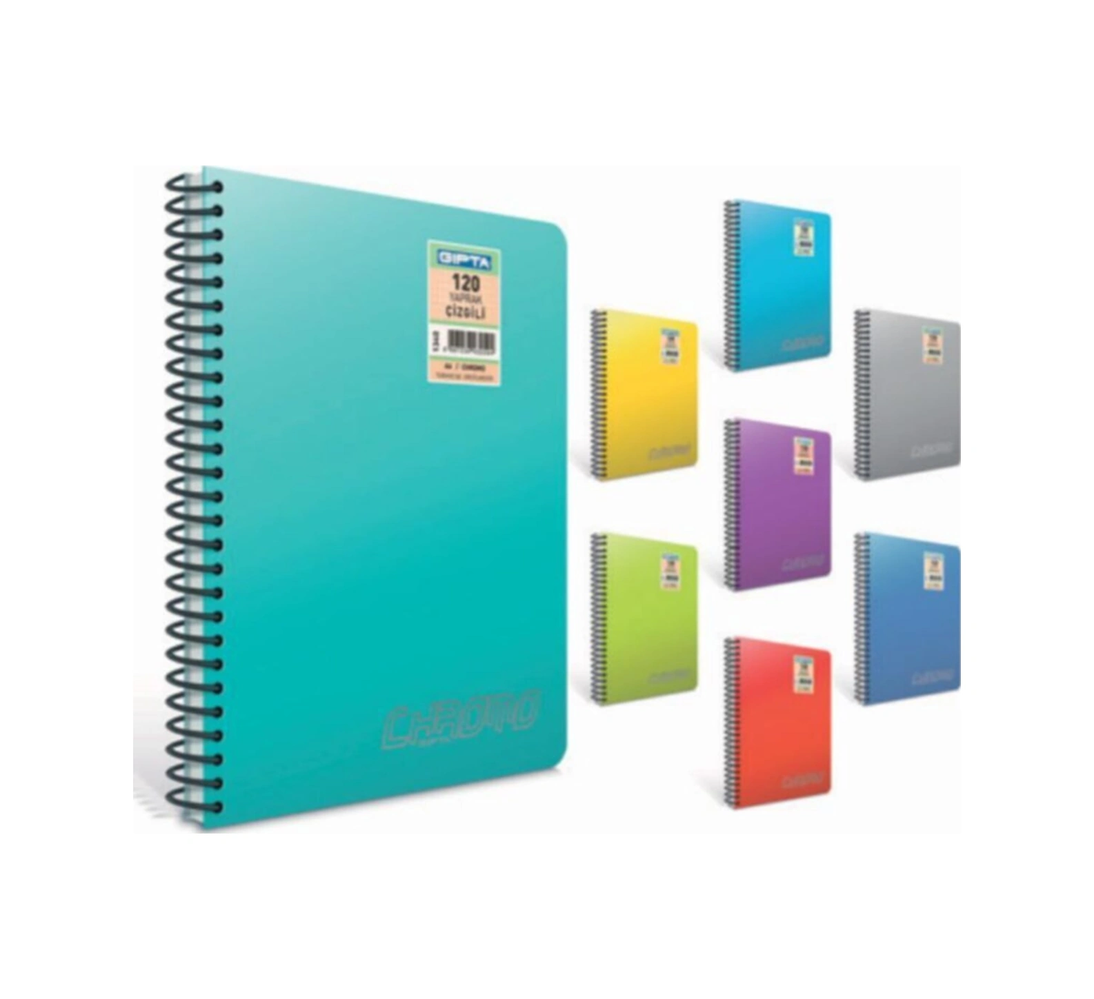 Chromo Spiralli Defter A4 120 Yaprak Cizgili