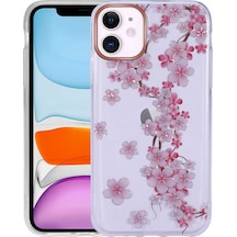 Apple Uyumlu iPhone 11 Desenli Simli Sert Klfs İnka Kılıf no3 NO3