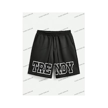 Tarzsokak Y2k Unisex Yaz Şort Bermuda Harajuka Anime Retro Kod-11523 Siyah