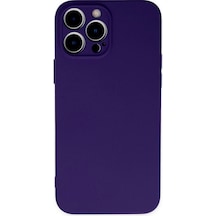 Apple, Uyumlu iPhone 13 Pro Max Kılıf Nano İçi Kadife Silikon - Mor