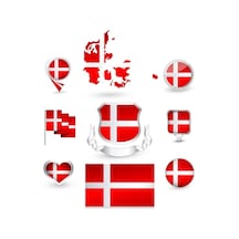 Danimarka Sticker Set