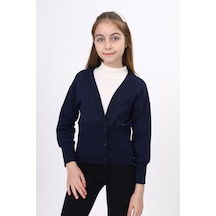 Toontoy Kız Çocuk Okul Hırka Lacivert