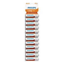 R6l12tf/10 Longlife Çinko 12'li Aa Pil - Beyaz / Turuncu