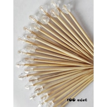 100 Adet Dekoratif Pırlanta Boncuklu Pasta Kürdanı 6 Cm - Boncuk 7 Mm