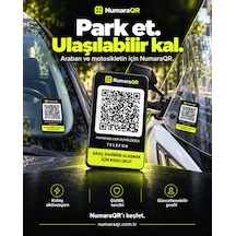 Numaraqr Qr Kodlu Araç Numaratörü Sticker Cam Içi