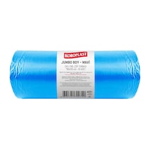 Ağır Sanayi Çöp Torbası Jumbo Boy Mavi 10&apos Lu 80x110 Cm, Dayanıklı & Sızdırmaz, Çift Katlı, Geri Dönüştürülebilir Çöp Poşeti, Fabrika, Şantiye, Sanayi, Bahçe, Restoran, Otel, Hastane, Atölye