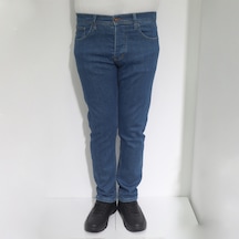 Dmctekstil Hacker Denim Erkek Koyu Mavi Normal Bel Rahat Kesim Dar Paça Jean Pantolon