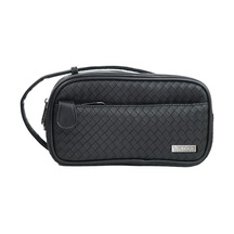 Lenyes Lb527 Tomas Serisi Dokuma Pu Deri Bilek Tasarımlı Çizilmeye Dayanıklı Aksesuar Çantası Siyah