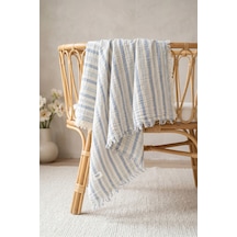 Çift Katlı Müslin Bebek Pike Örtü Yenidoğan Battaniyesi 85x95 Cm Bebek Pikesi Puset Örtüsü İndigo