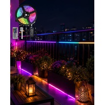 Led Strip Rgb 5 Metre Çok Renkli Kumandalı Şerit Led Işık Seti Diğer