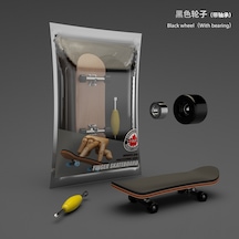 Dianziye Uzun Kullanıma Dayanıklı Beş Katlı Ahşap Parmak Kaykayı, Alüminyum Tekerlekli Ve Rulmanlı, Sahnelerde Sallanabilir, Siyah Tekerlekli Oyuncak