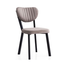 Olivya Sandalye, Siyah Metal Bej