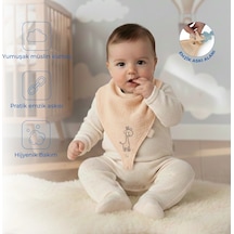 Babyjem Emzik Askılı Müslin Mama Önlüğü Somon