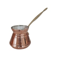 Turna Bakır Külhan Cezve 2 No 4 Fincan Zımba İşleme Kırmızı Turn