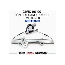 Civic 96-00 Cam Krikosu Ön Sol Elektrikli-motorlu 72250-s04-a02