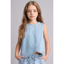 Defacto Bluz Kız Çocuk H7164a826hsnm63 Mavi-nm63