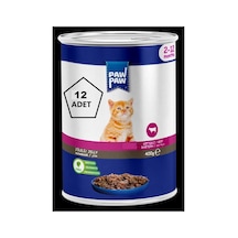 Pawpaw Biftekli Yavru Kedi Konservesi 400gr 12'li