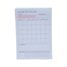 Artpap Aylık Hatırlatıcı Planlayıcı Monthly Planner , Günlük, Haftalık Ajanda, Defter A5 50syf 15 21cm