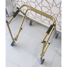 Çocuk Dört Tekerlekli Frenli Katlanabilir Ters Walker Büyük