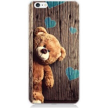 Apple Uyumlu iPhone 6 Plus Silikon Kılıf Ayıcık Aşk Ve Kalplar