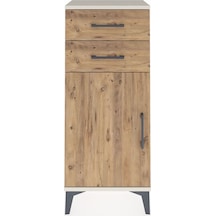 Arges Komodin Tek Raflı 2 Çekmeceli Tek Kapaklı 44x30x106 Ayt... Aytaşı