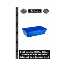 Özel Üretim Battal Köşeli Tekne Yemek Hazırlık İşlevsel Kap Tezgah Üstü Çok Renkli