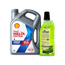 Shell Helix Extra X Motor Yağı 5w-40 4 Litre + Oto Şampuan 1000 ML