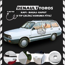 Renault Toros Oto Araç Kapı Koruma Fitili 5 Metre Parlak Beyaz Renk