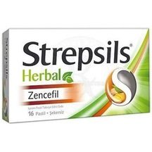 Strepsils Herbal Zencefil Şekersiz 16 Pastil 2 Adet
