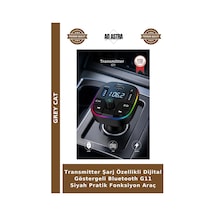 Transmitter Şarj Özellikli Dijital Göstergeli Bluetooth G11 Siyah Pratik Fonksiyon Araç