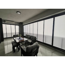 Açık Gri Plise Perde - Cam Balkon Ve Pimapen Uyumlu Kancalı Veya Vidalı Montaj