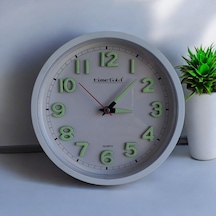 Time Gold Fosforlu 22 Cm Duvar Saati Fosforlu Küpe Kolye Seti