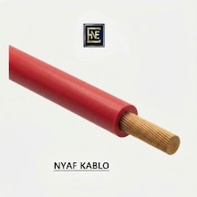 Enfe Elektrik 0,22 Mm² Nyaf Kablo - Çok Telli Esnek Bakır Tesisat Kablosu 5 Metre Rulo Kırmızı