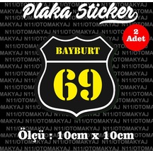 69 Bayburt İl Şehir Plaka Sticker Futbol Spor Kulüb