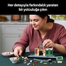 Fransız Kafe 10362 - Yetişkin Kadın Ve Erkekler İçin Süslü Koltuklar Ve Asılı Saksılar İçeren Koleksiyonluk Dekoratif Model Yapım Seti, Ev Veya Ofis Dekoru Kendin Yap 1101 Parça