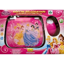 100 Fonksiyonlu Türkçe İngilizce Eğitim Bilgisayarı 2ın1 Set Eğitici Bilgisayar Ve Mouse Laptopu Pembe