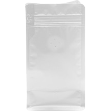Packtory Valfli Flat Bottom Düz Tabanlı Mat Beyaz Önden Kilitli Ambalaj 14X33+5 cm.1000 Gr.-50 Adet