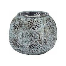 Pasabahce Ajur Metal Tealight Mumluk S Turkuaz - 1 Adet